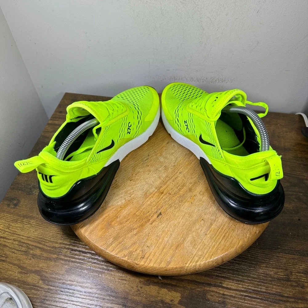 Nike Air Max 270 Volt Neon Yellow Black Running Shoes AH8050-701 Mens 9.5